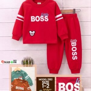 Kids Printed Fleece Tracksuit